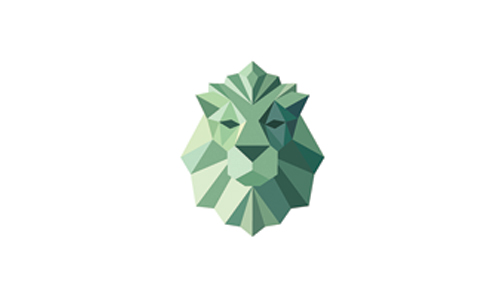 geometric lion logo