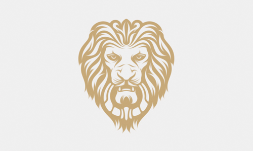 lion door knocker logo